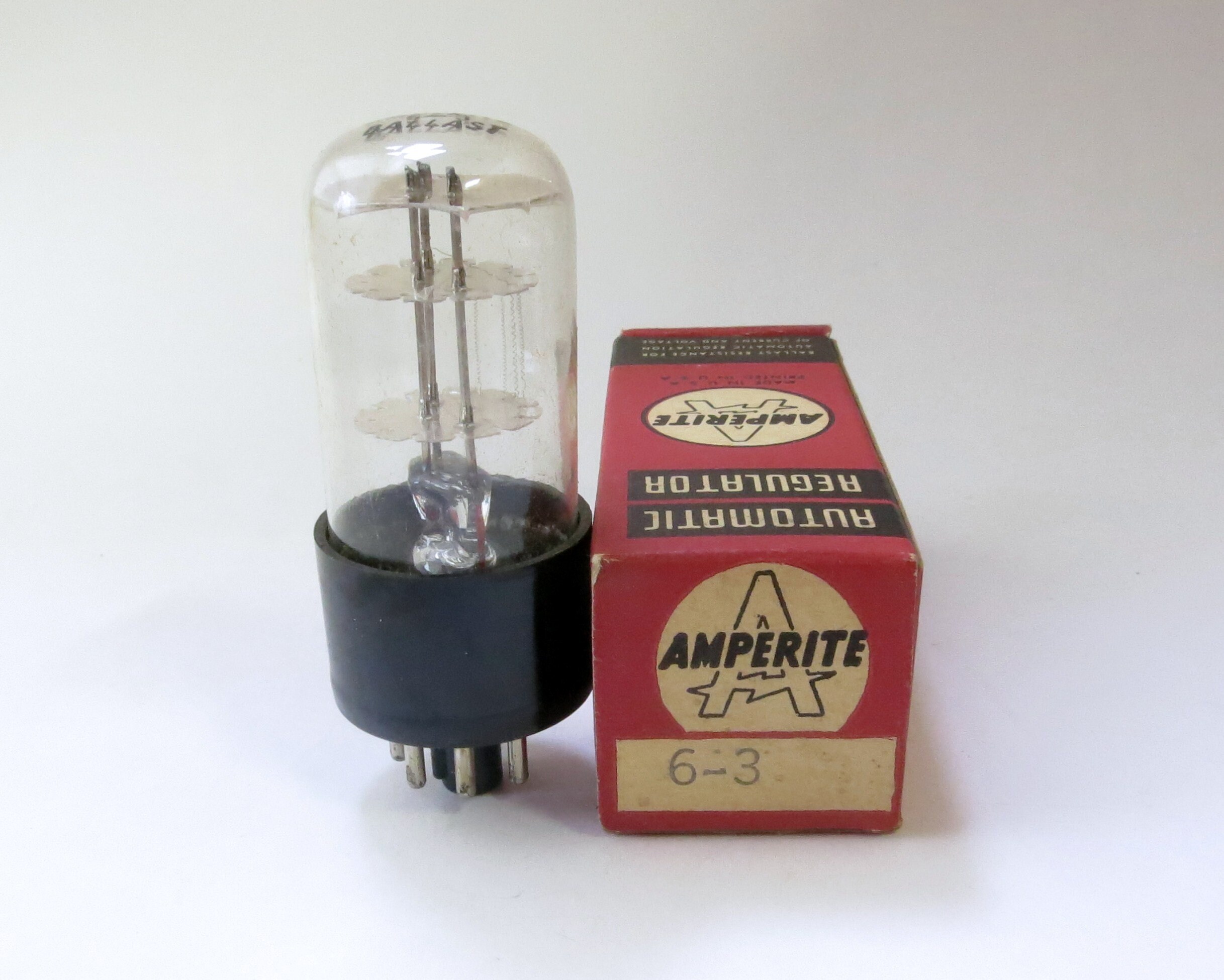 Amperite 6-3 Ballast Tube - Current Regulating Tube Vacuum Tube