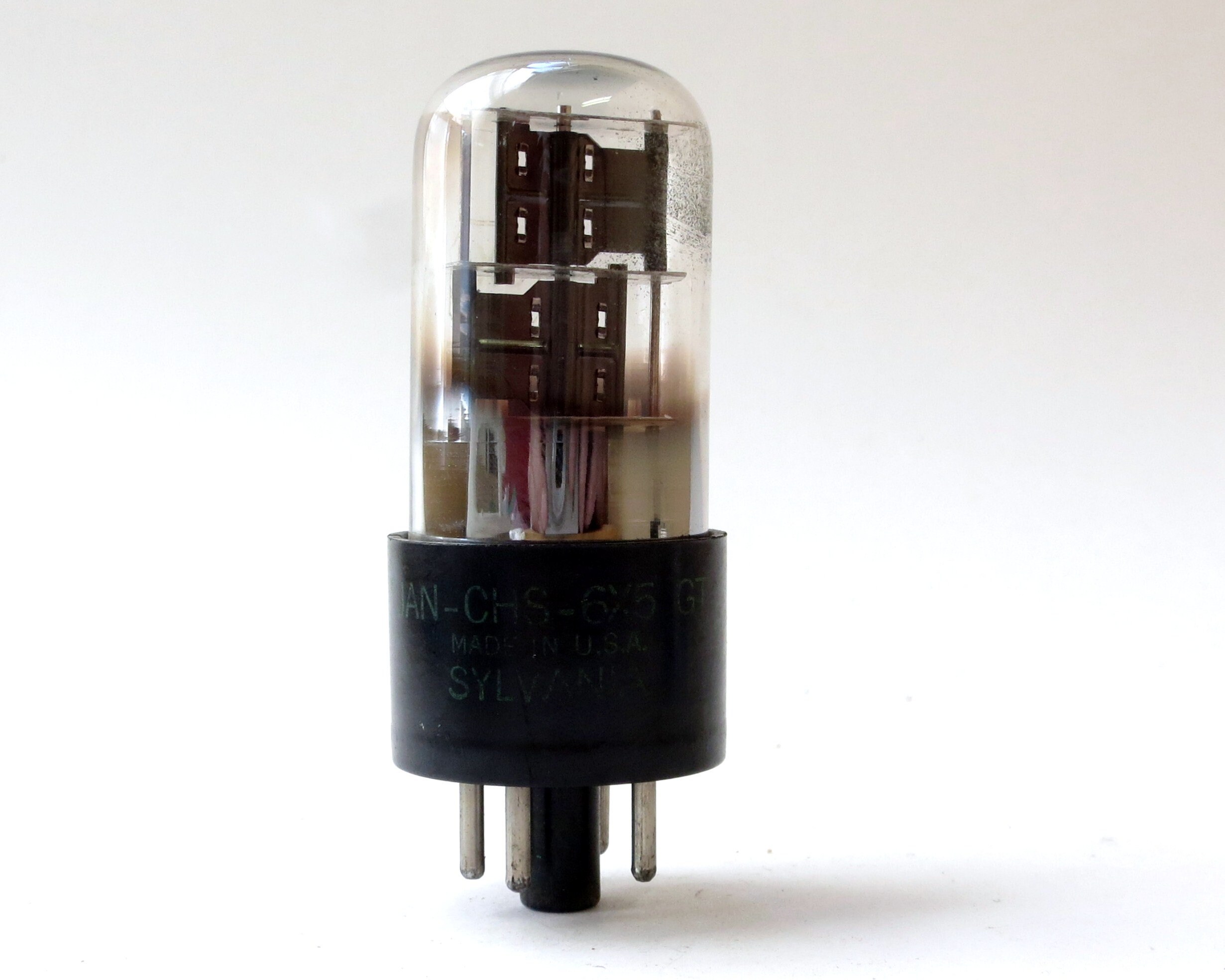 Sylvania JAN CHS 6X5GT Vacuum Tube - Black Plates - Black Base - Etsy