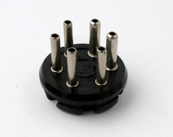 Amphenol 86CP6, 6 pol Stecker mit Schnappring - passend zu 78S6 und anderen 6 pol Buchsen