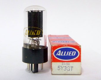 Allied 5Y3GT vacuum tube - new old stock - original box - made in Japan - 5Y3 rectifier