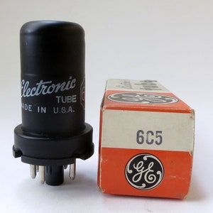 GE 6C5 vacuum tube - new old stock - original box - excellent condition - General Electric