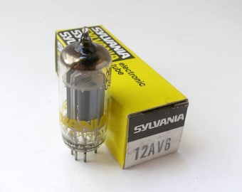 Sylvania 12AV6 vacuum tube - new old stock - original box - mint condition - for All American 5 tube radios