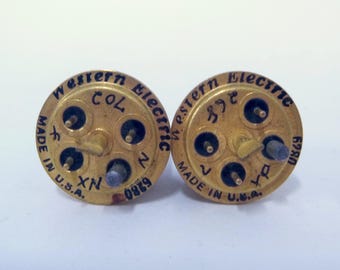 pair: Western Electric 6280 vacuum tubes - 416B - planar triode - 416 - gold plated