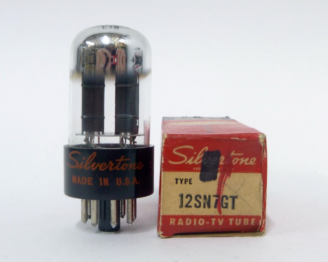 Silvertone 12SN7GT Vacuum Tube - New Old Stock - Original Box - 12SN7 ...