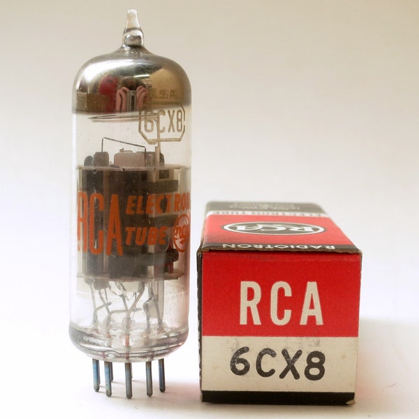 RCA 6CX8 vacuum tube  - new old stock - original box - high mu triode / sharp cut-off pentode