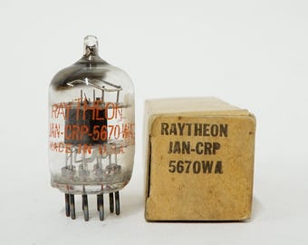 GE 5670 5 Star Vacuum Tube - Black Plates - Square Getter