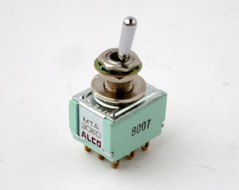 Alcoswitch 3PDT miniature toggle switch - MTA 306D - gold plated terminals  - compact - high quality - 3 pole toggle switch - MTA306D