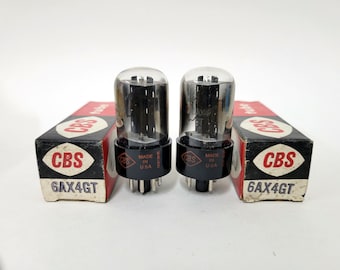mp: CBS 6AX4GT vacuum tubes - new old stock - original boxes - excellent condition - matched forward drop - matching date codes - 6AX4