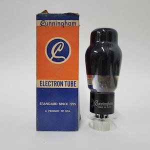 Cunningham 6B4G vacuum tube - new old stock - original box - black glass - beautiful condition - RCA 6B4