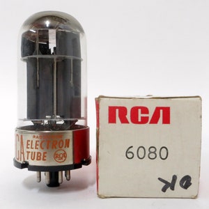 RCA 6080 Vacuum Tube - Top Getter - Gray Plates - New Old Stock