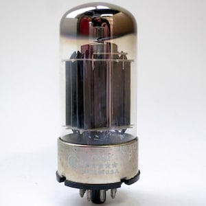 GE 6080 5 Star vacuum tube - black plates - matched sections