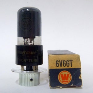 Westinghouse 6V6GT vacuum tube - new old stock - original box - excellent