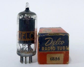 Delco 6BA6 vacuum tube - new old stock - original box - General Motors - EF93 - EF-93 - GM