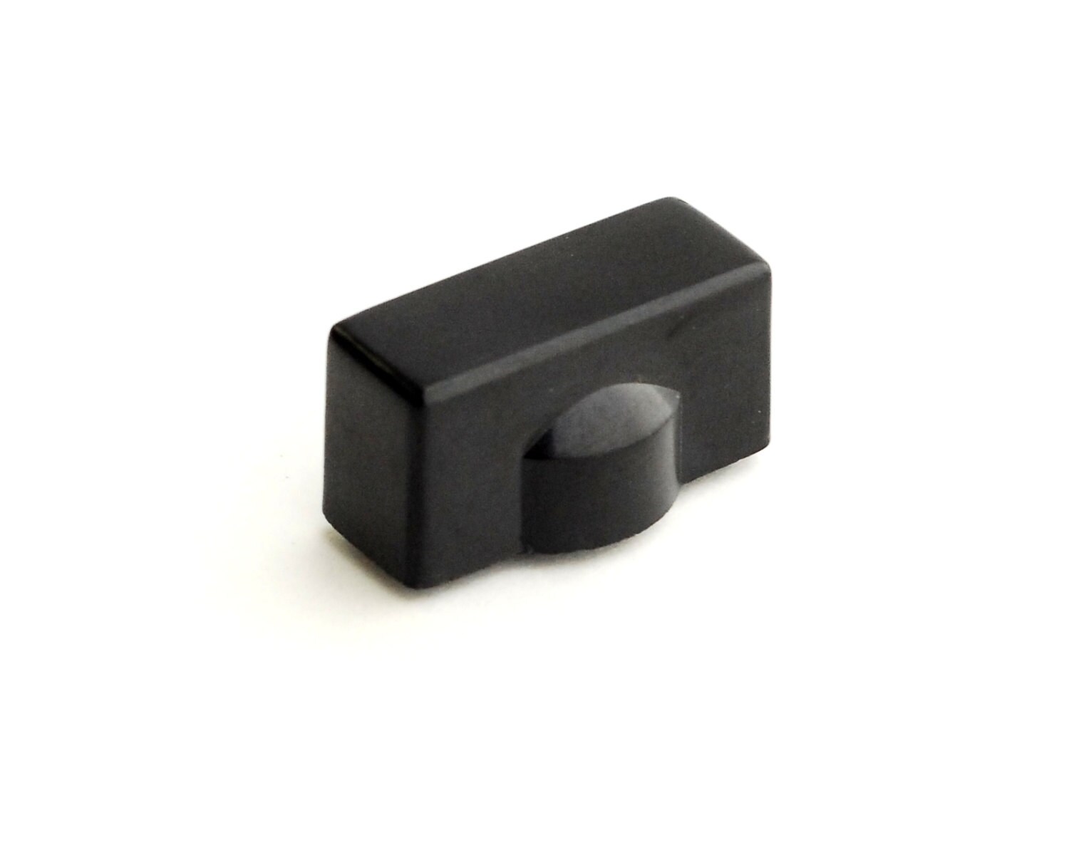 National HRP Bakelite radio knob - mid century rectangular black control knobs - new old stock