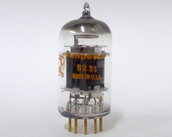Amperex PQ 8233 vacuum tube - new old stock - original box (Tek) - Tektronix 154-0361-00 - E55L - orange silk screening