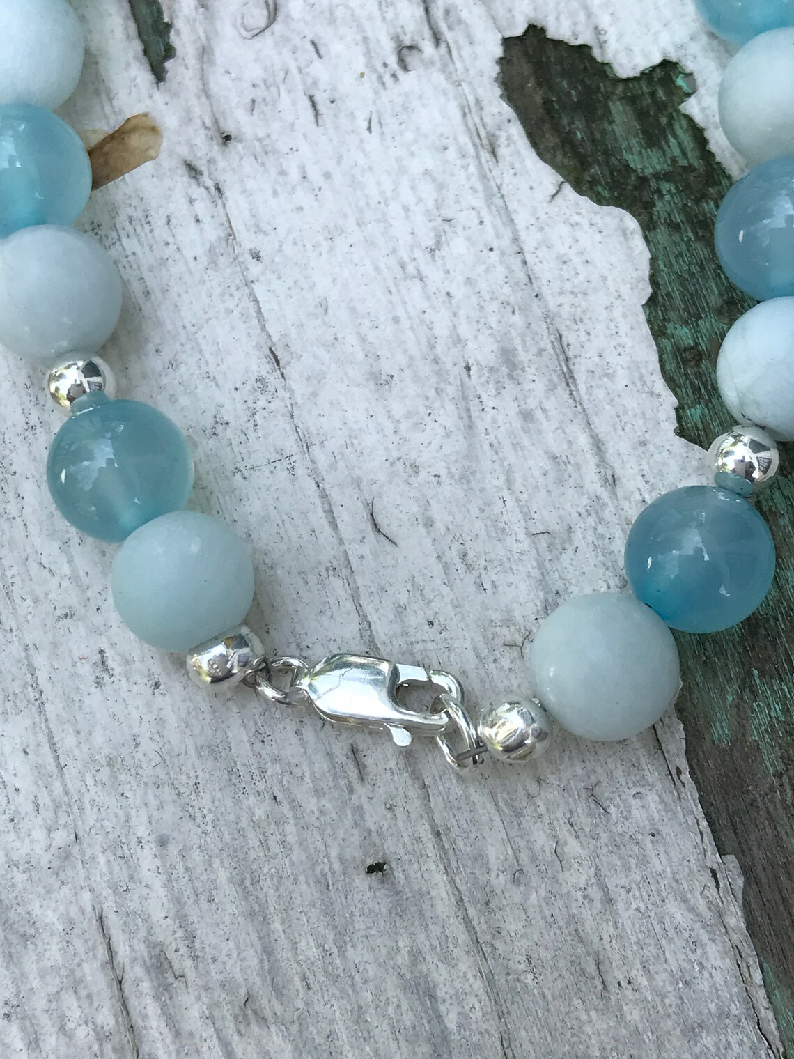 Aquamarine Peace and Blue Chalcedony Peace Handmade Sterling - Etsy