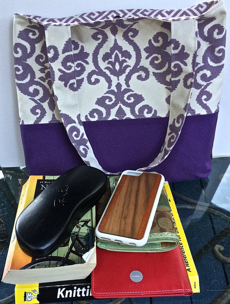 Handmade Tote Purple Tote Bag Luminary Tote Bag Bright Chic Etsy