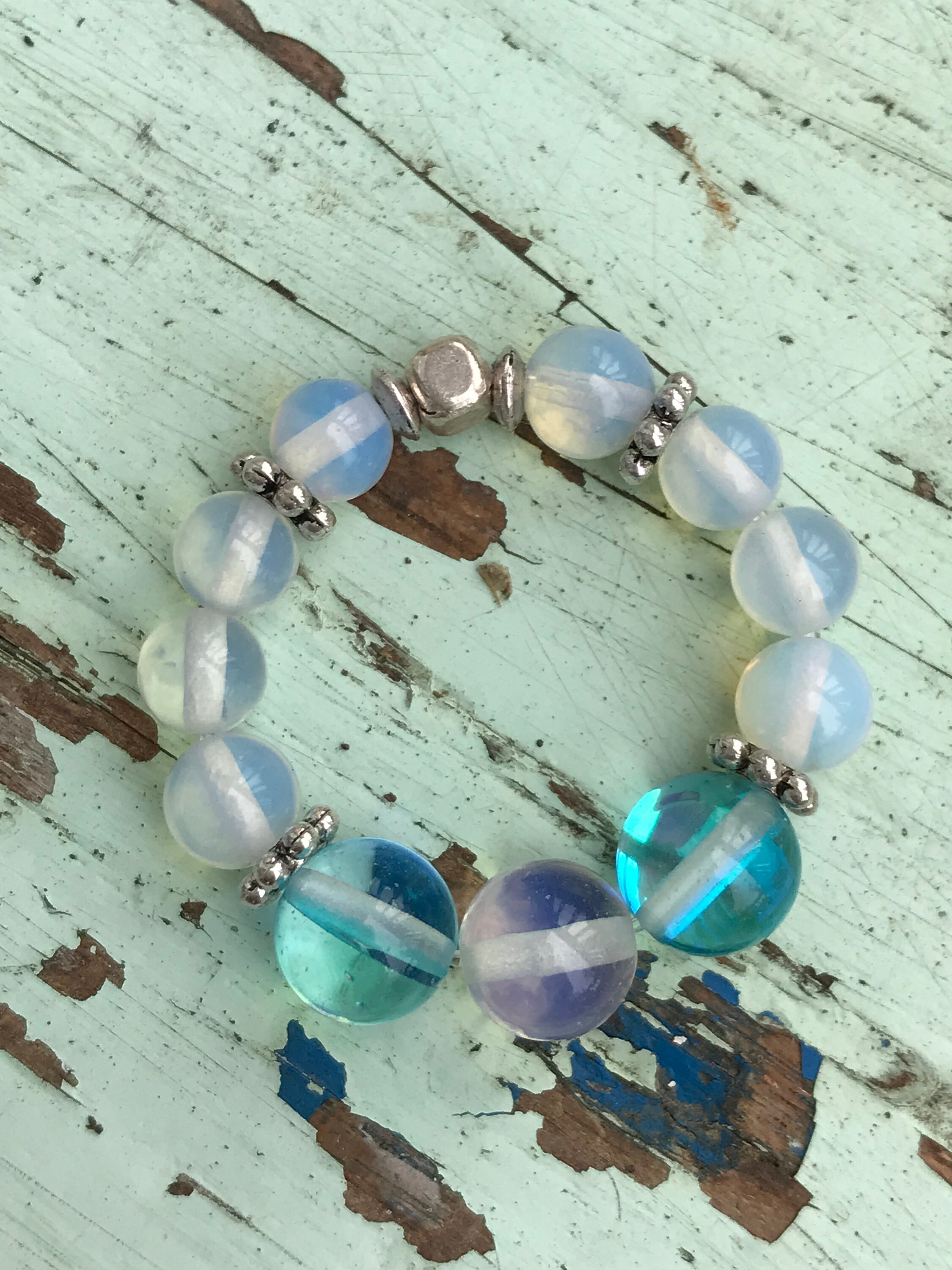 Aura Quartz Opal Quartz Throat Chakra Healing Ring Relaxing Etsy Canada