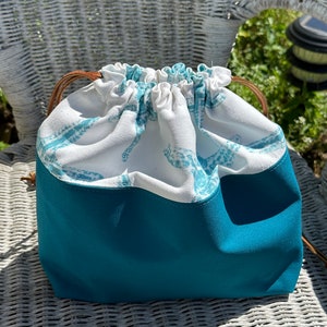 Bag Beach STARFISH Beach Bag Cinch Beach Bag Cute Simple Leather Drawstring Bag Turquoise Beach Bag Starfish Beach Bag