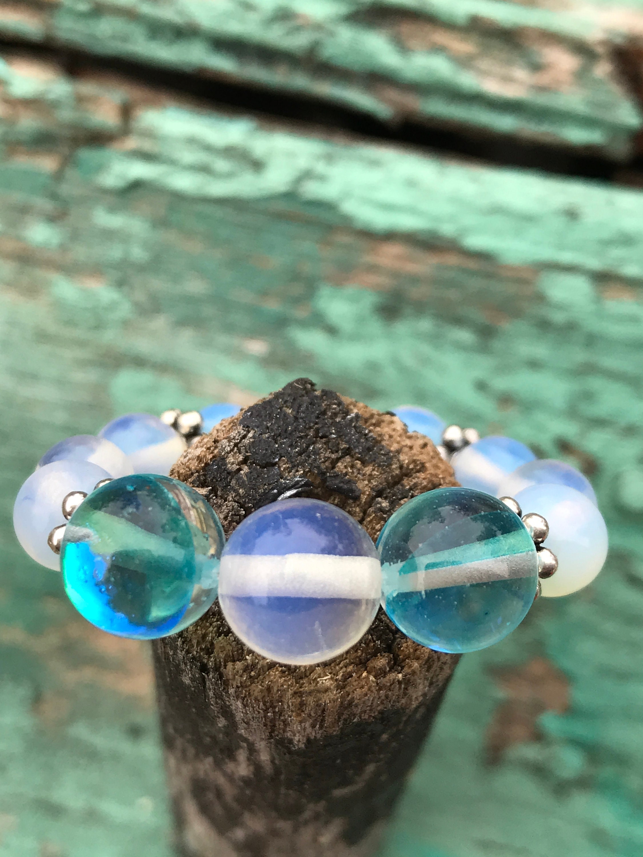 Aura Quartz Opal Quartz Throat Chakra Healing Ring Relaxing Etsy Canada