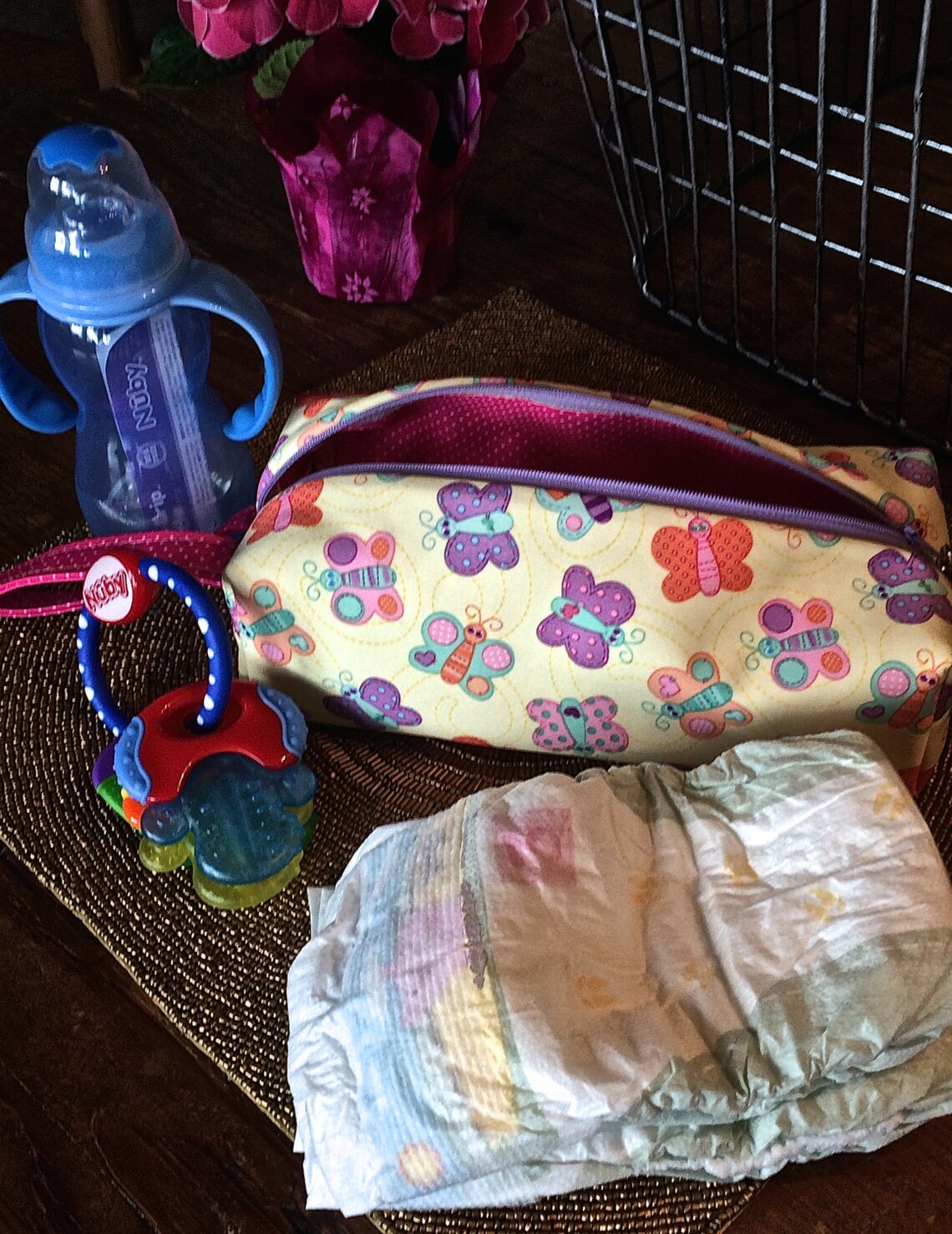 Boxy Square Travel Storage Baby Zipper Bag Baby Bag Zipper Etsy