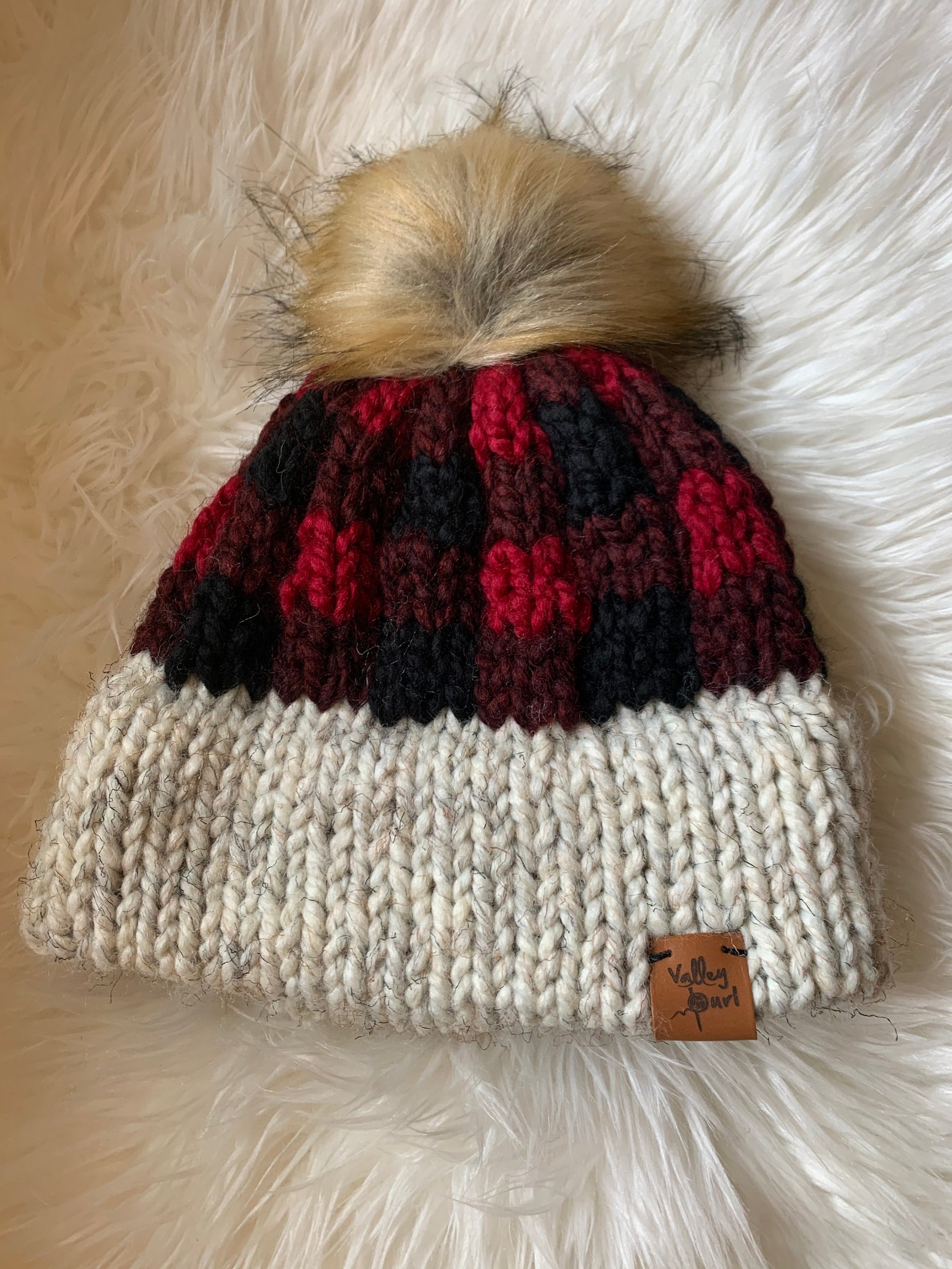 buffalo plaid toque