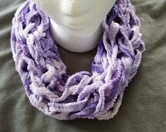 Arm Knit Purple Cowl