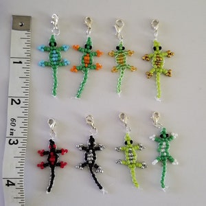 Handmade Tiny Bead Lizard Clip