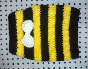 Hand Knit Bee Sweater for Cats or Small Dogs