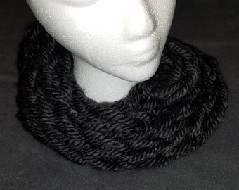 Arm Knit Black Cowl