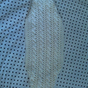 Hand Knit Cabled Lace Off-White Cap Sleeve Shrug Size XS-S