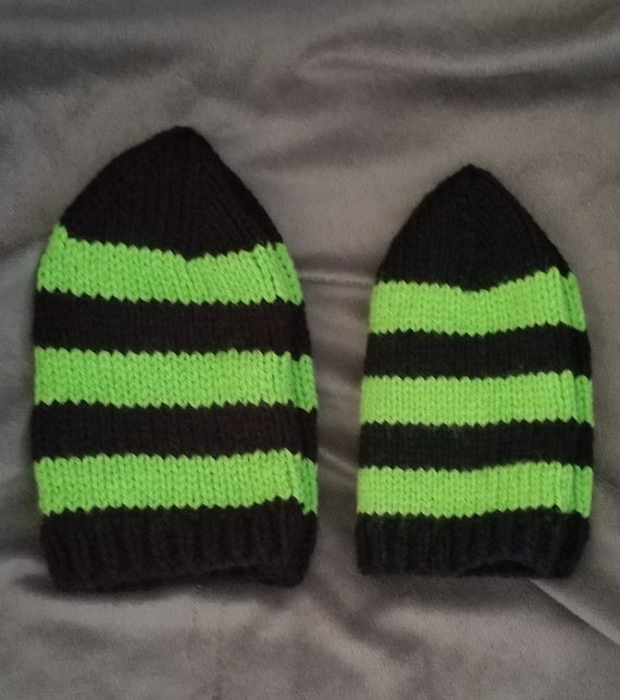 Stripe Beanie (Green/Black) – YARDSALE