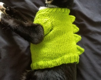 Suéter De Dinosaurio Tejido A Mano Para Gatitos Gatos México Suéter De Dinosaurio Tejido A Mano Para Gatitos Gatos México
