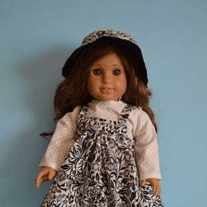 18 Inch Doll Outfit- 4-Piece Sun Dress/Leggings/Shirt/Hat Flowered Outfit