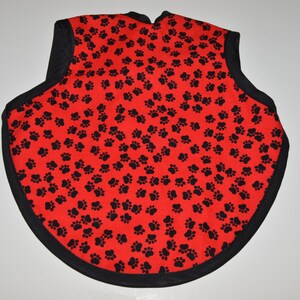 Black and Red Puppy Paw Bapron - 2 sizes
