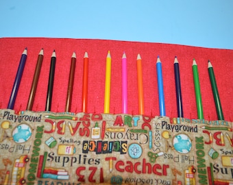 Portalápices/bolígrafos enrollables de tela, Almacenamiento de lápices, Estuche para lápices, Organizador de lápices, Estuche para herramientas pequeñas