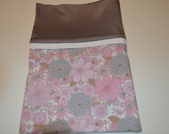 Pink/Gray Flower Standard Pillow Case