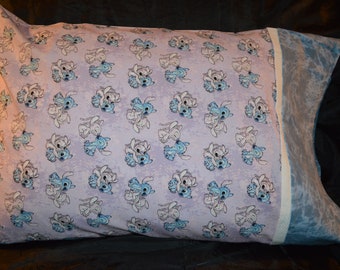 Stitch & Angel Pillowcase - 2 sizes - Standard/Queen Size and Toddler/Travel Size