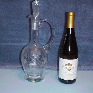Vintage Crystal Glass Decanter for Water or Wine With Stopper - Price Reduction