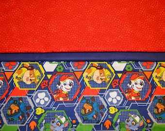 Paw Patrol - Navy Pillowcases - 2 Sizes - Standard/Queen Size & Toddler/Travel Size