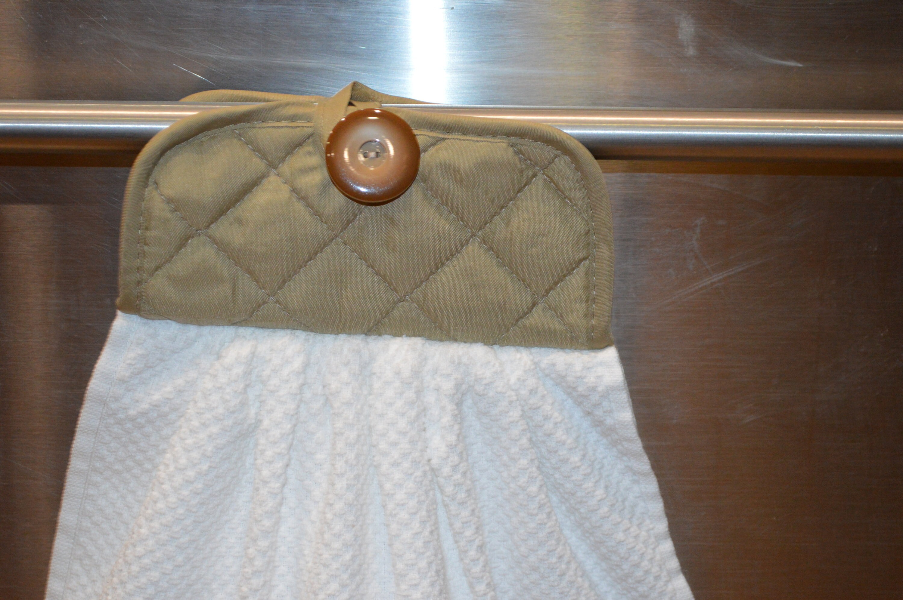 Toalla de cocina doble colgante blanca/bronceada | Etsy