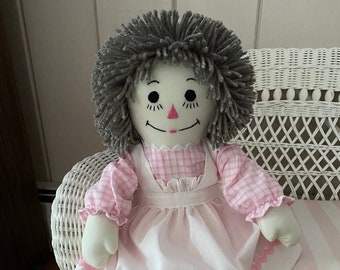 Raggedy Ann Grandma 20 inch Doll Pink Handmade Personalized Custom Doll