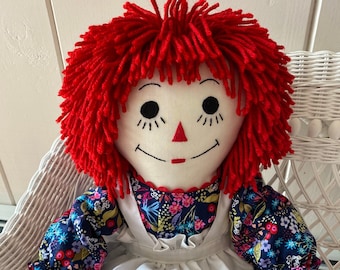 25 inch Lucy K Ragdoll Traditional Raggedy Ann Handmade Personalized Custom Doll
