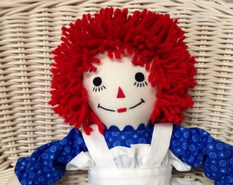 15 inch Raggedy Ann Doll Traditional Personalized Handmade in the USA Custom Doll