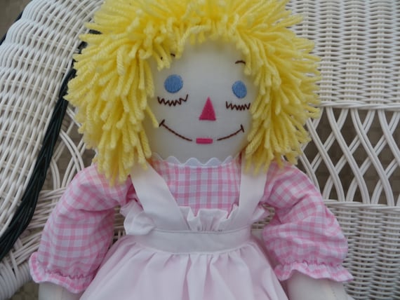 blonde raggedy ann doll