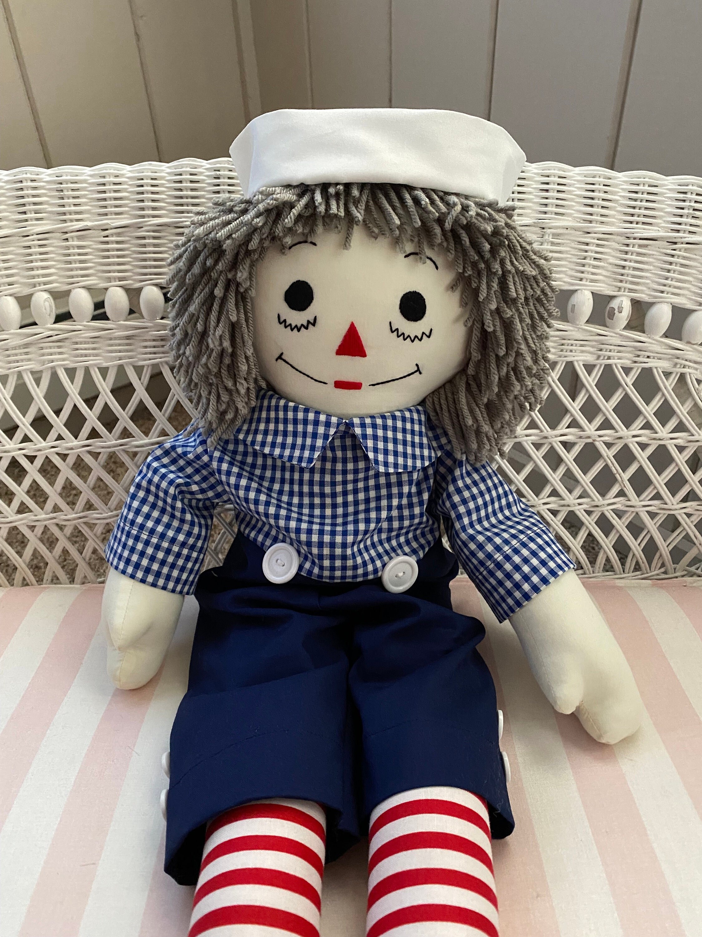 20 inch Raggedy Andy Doll Custom Handmade Doll Toys Dolls & Action ...