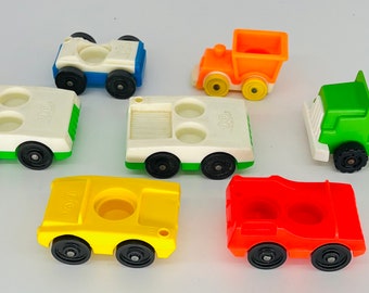 Fisher Price Vintage Little People Vehicle Lot