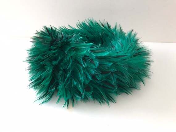 Gorgeous 1940’s Green Feathered Hat by Saks Fifth