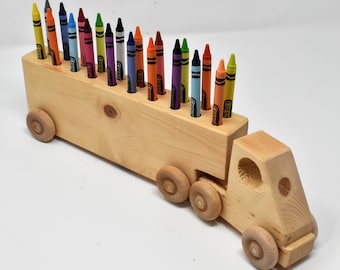 Handmade Crayon Truck | Wooden Truck | Wooden Crayon Truck | Kids Wooden Truck | Crayon Holder | Nursery Decor