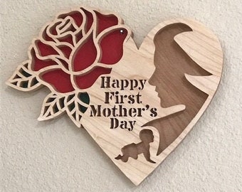 Handmade Mom Plaque - Decorative Wooden Plaque - Gift for First-Time  Mom - Unique Mother's Day Gift - First Mother's Day - New Mom Gift